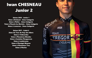 Présentation des plestinais du Team Trégor Cyclisme : Iwan Chesneau