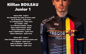 Présentation des plestinais du Team Trégor Cyclisme : Killian Boileau