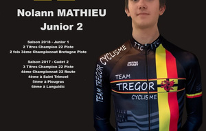 Présentation du Team Trégor Cyclisme : Nolann MATHIEU - TCGR